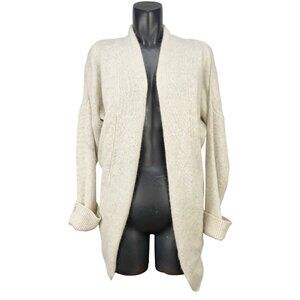 NAÏF Montreal Cream Angora Blend High-Low Assymetrical‎ Open Front cardigan M/L
